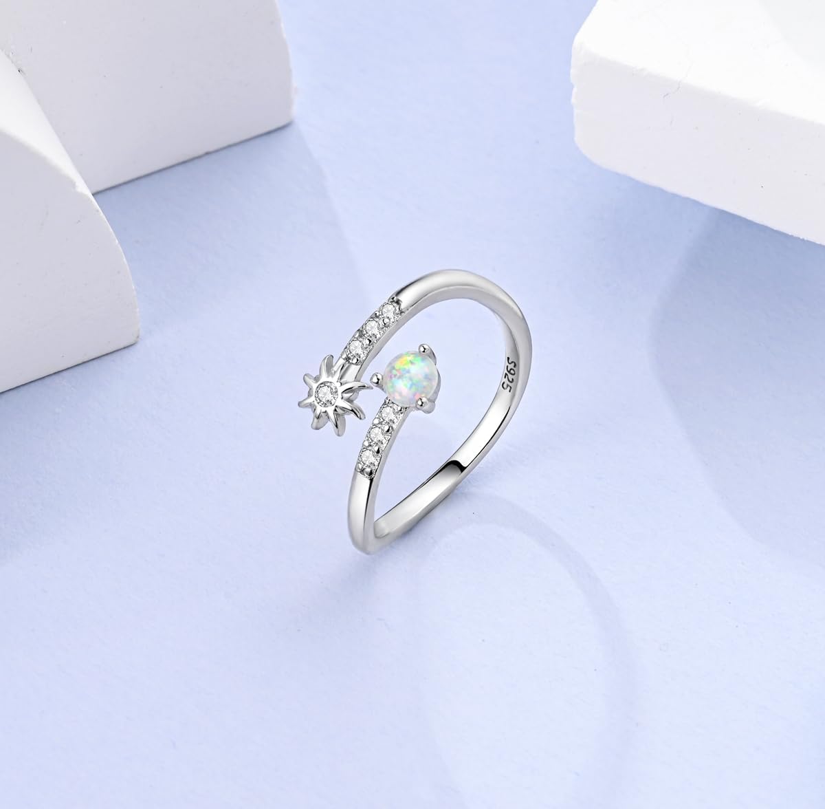 Thumbnail 4 de Verstellbare 925 Sterling Silber Ringe für Frauen