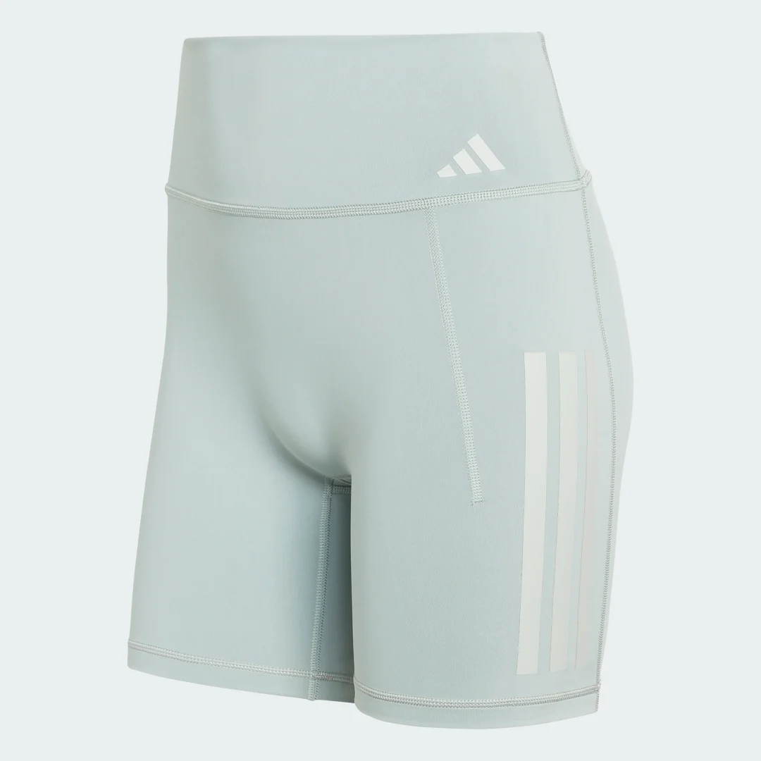 Detalle 2 de Mallas cortas de entrenamiento Optime 3 Stripes de Adidas – color Verde