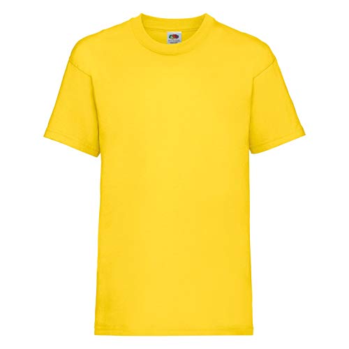 Detalle de Fruit of The Loom Maglietta da Ragazzo (Confezione da 2) Giallo, taglia 14-15 anni