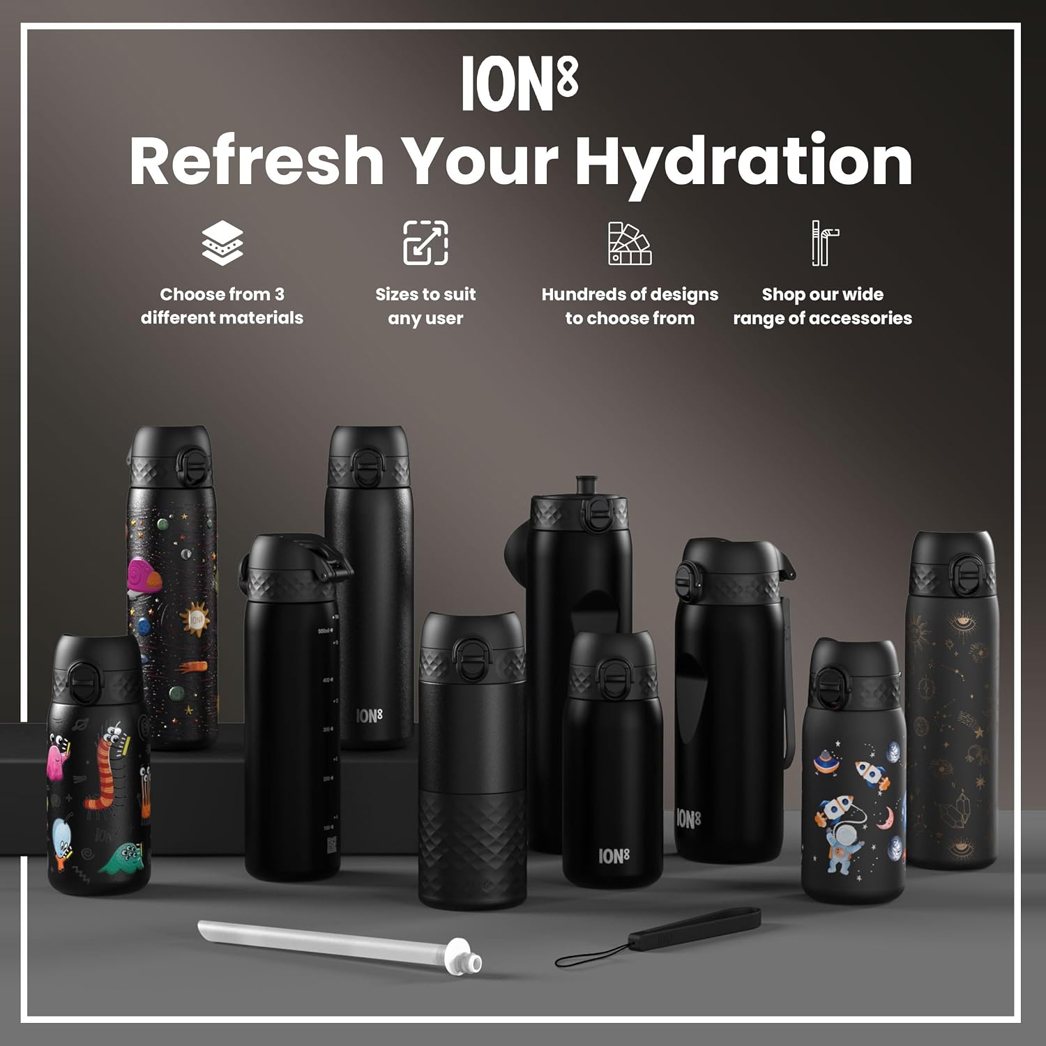 Thumbnail 6 de Ion8 Small Water Bottle: Leak-Proof, Easy-Open Flip Lid for Kids