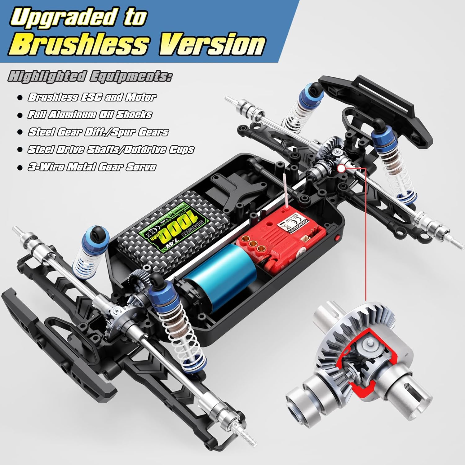 Detalle 2 de HAIBOXING 1/18 Brushless RC Truck 48 KM/H
