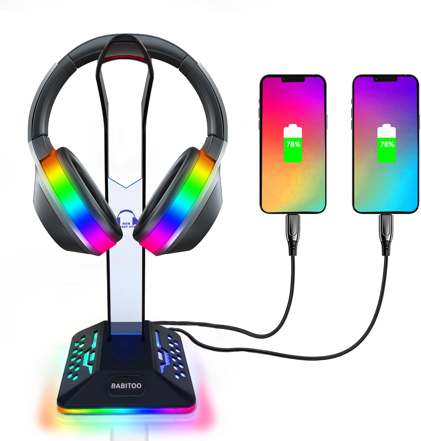 Detalle de RGB Headphone Stand for Gamers