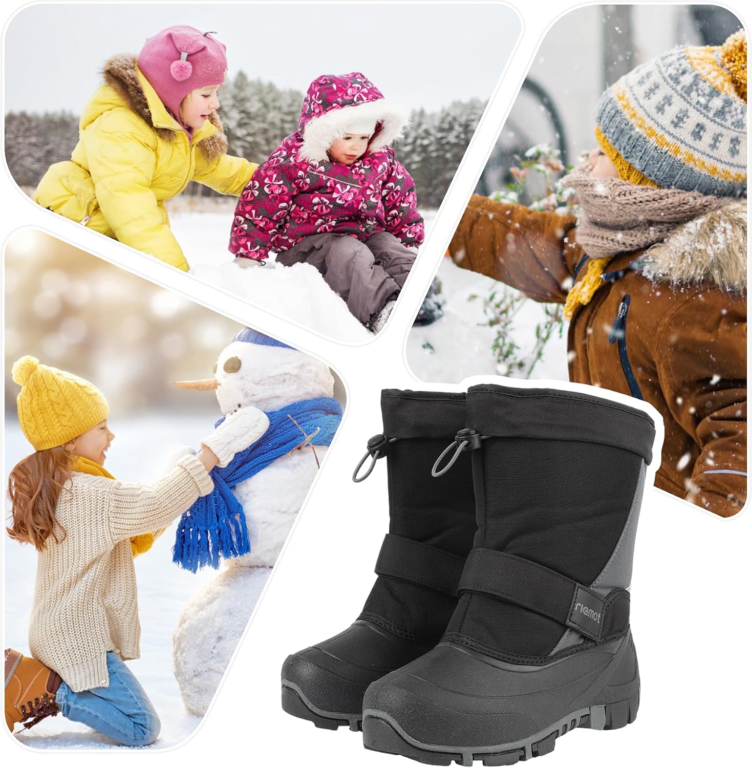 Thumbnail 6 de riemot Botas Nieve Niños Antideslizantes