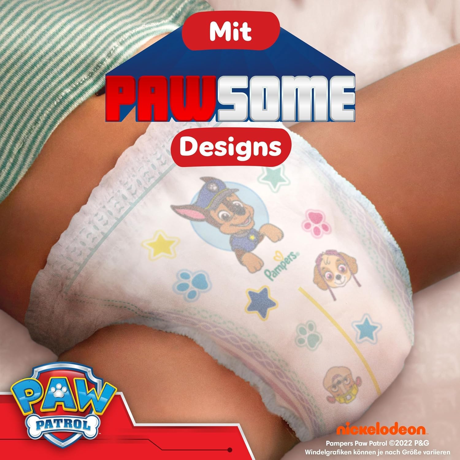 Detalle 2 de Pampers Baby-Dry Pants Paw Patrol Edition Größe 4 – 180 Windeln, 9 kg–15 kg