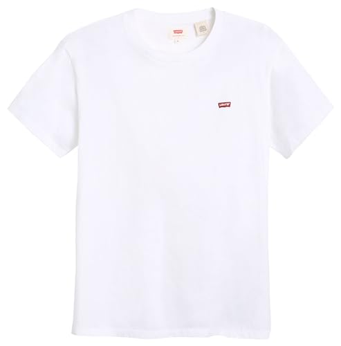 Detalle de Levi's Men's Original Housemark Tee - Core Chesthit Logo, White, Size L