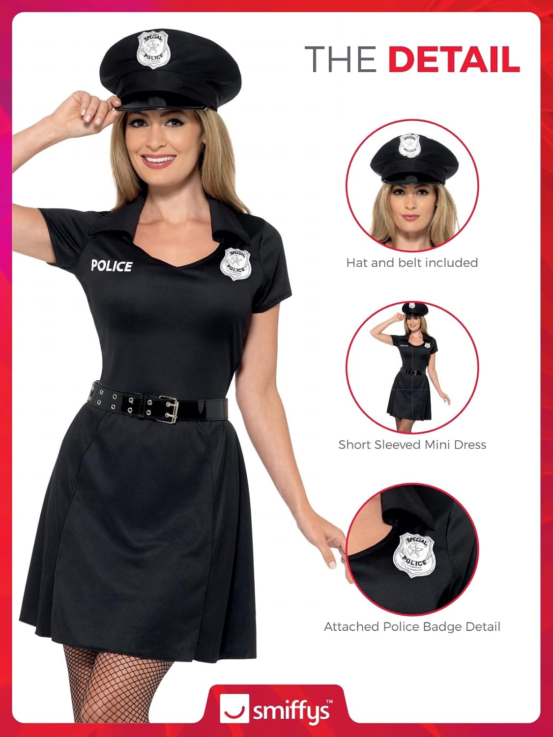 Thumbnail 4 de SMIFFYS Costume Agente speciale Nero 👮