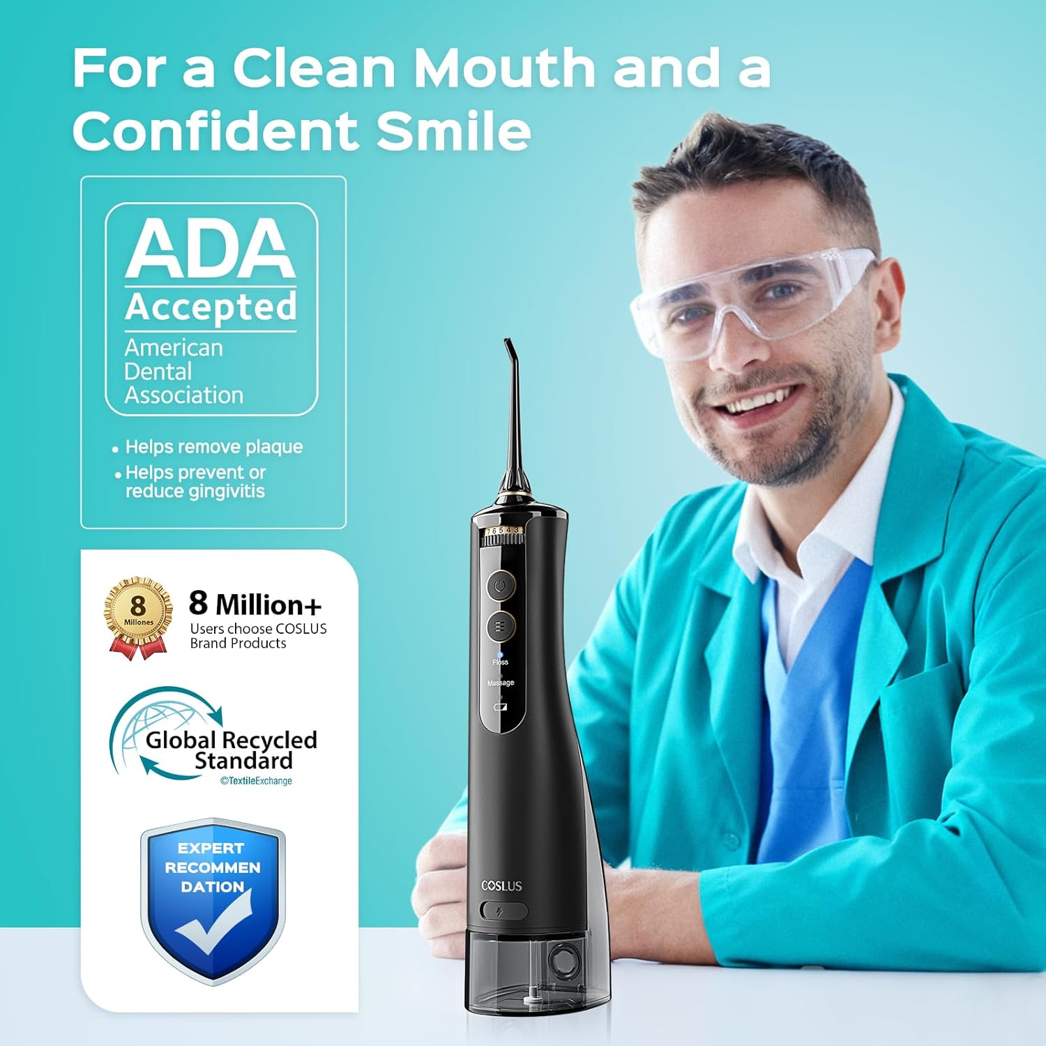 Detalle 2 de COSLUS E40 Portable Water Flosser