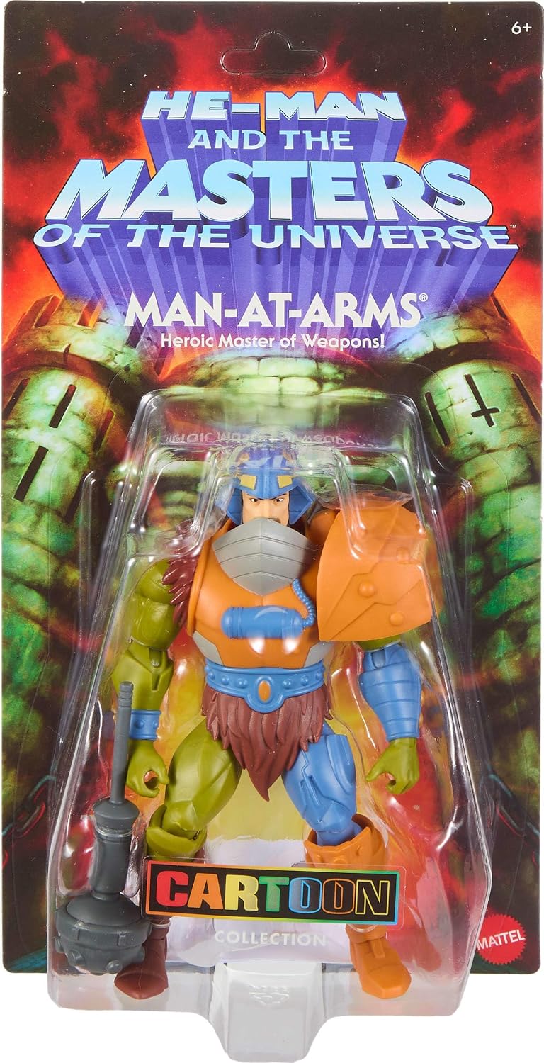Detalle 2 de Masters of the Universe Origins 200X Cartoon Collection Man-At-Arms Action Figure (5.5-Inch) with Mace Accessory