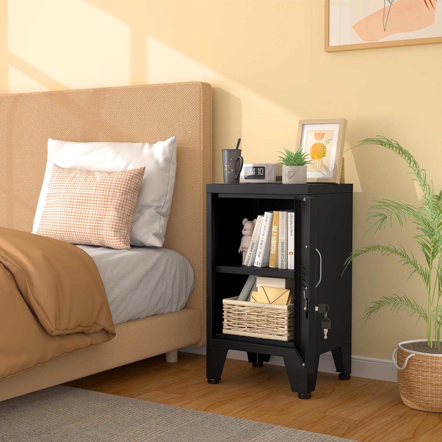 Detalle 2 de PAOFIN Metal Nightstand