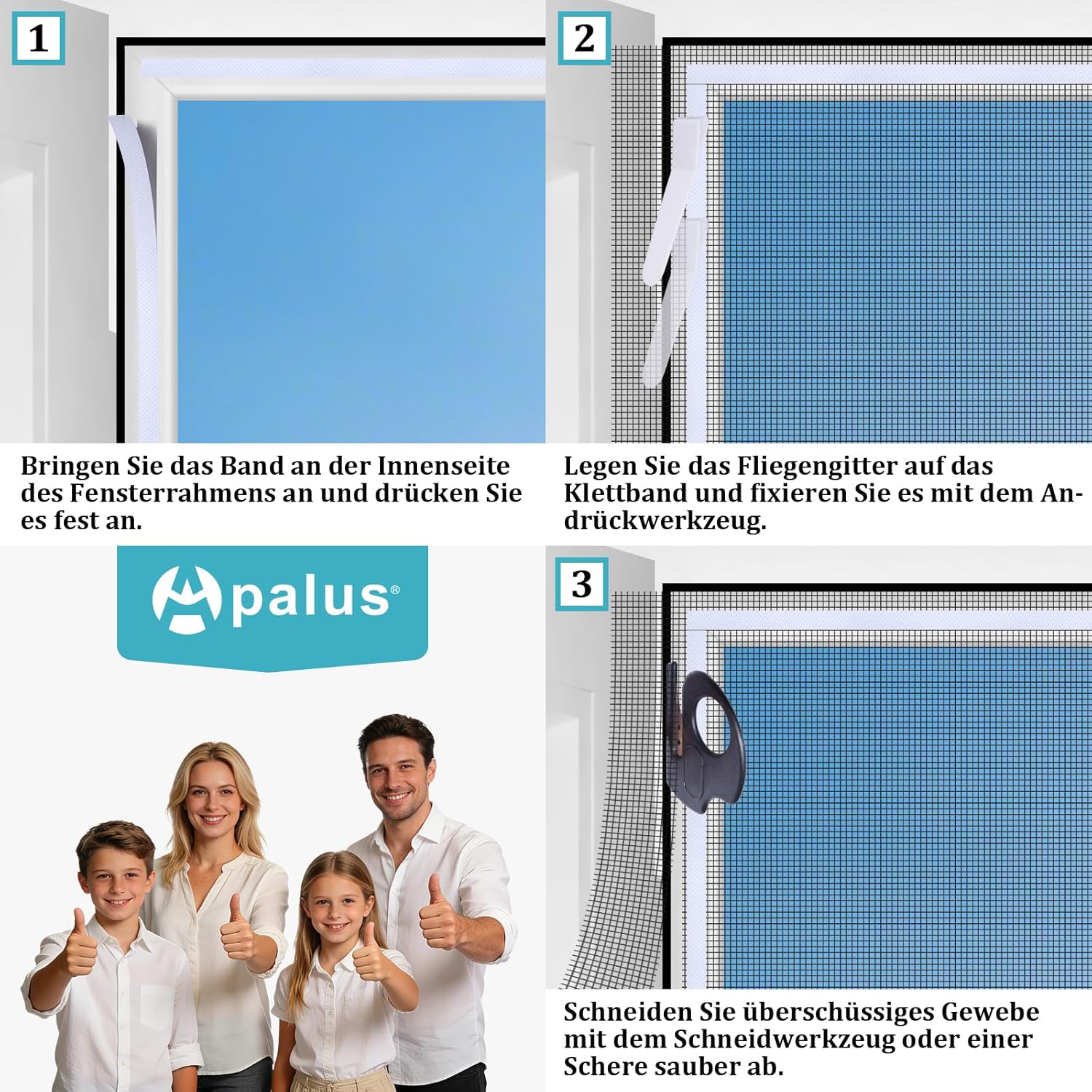 Thumbnail 5 de Apalus Fliegengitter Fenster 110x130 cm