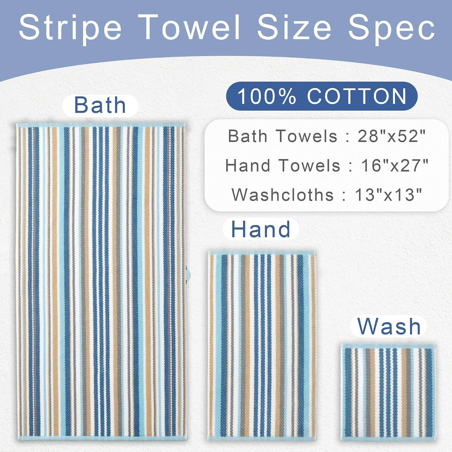 Detalle 2 de VOOVA & MOVAS Cotton Washcloths, 13x13 in