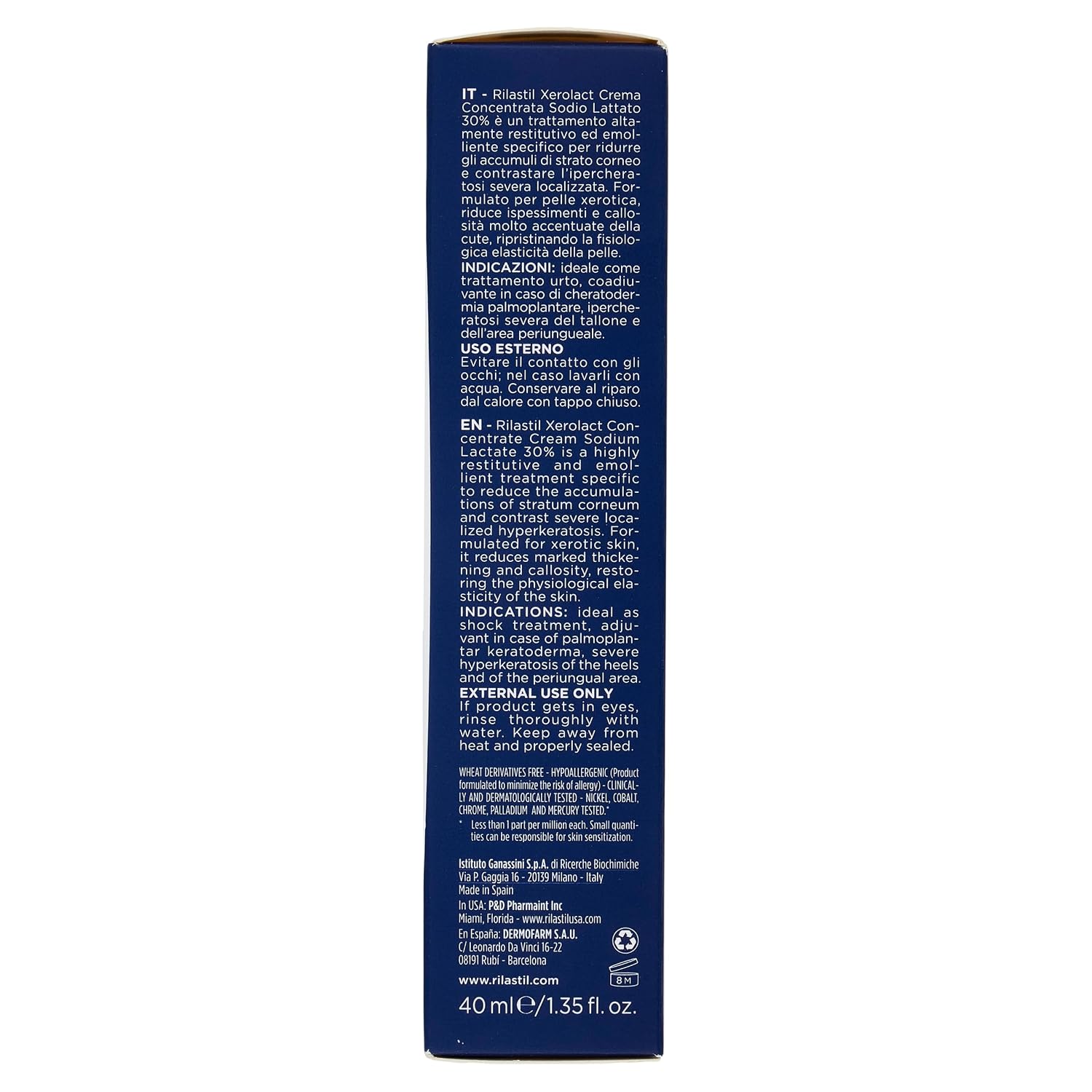 Detalle 2 de Rilastil Xerolact 30% Feuchtigkeitscreme 40 ml