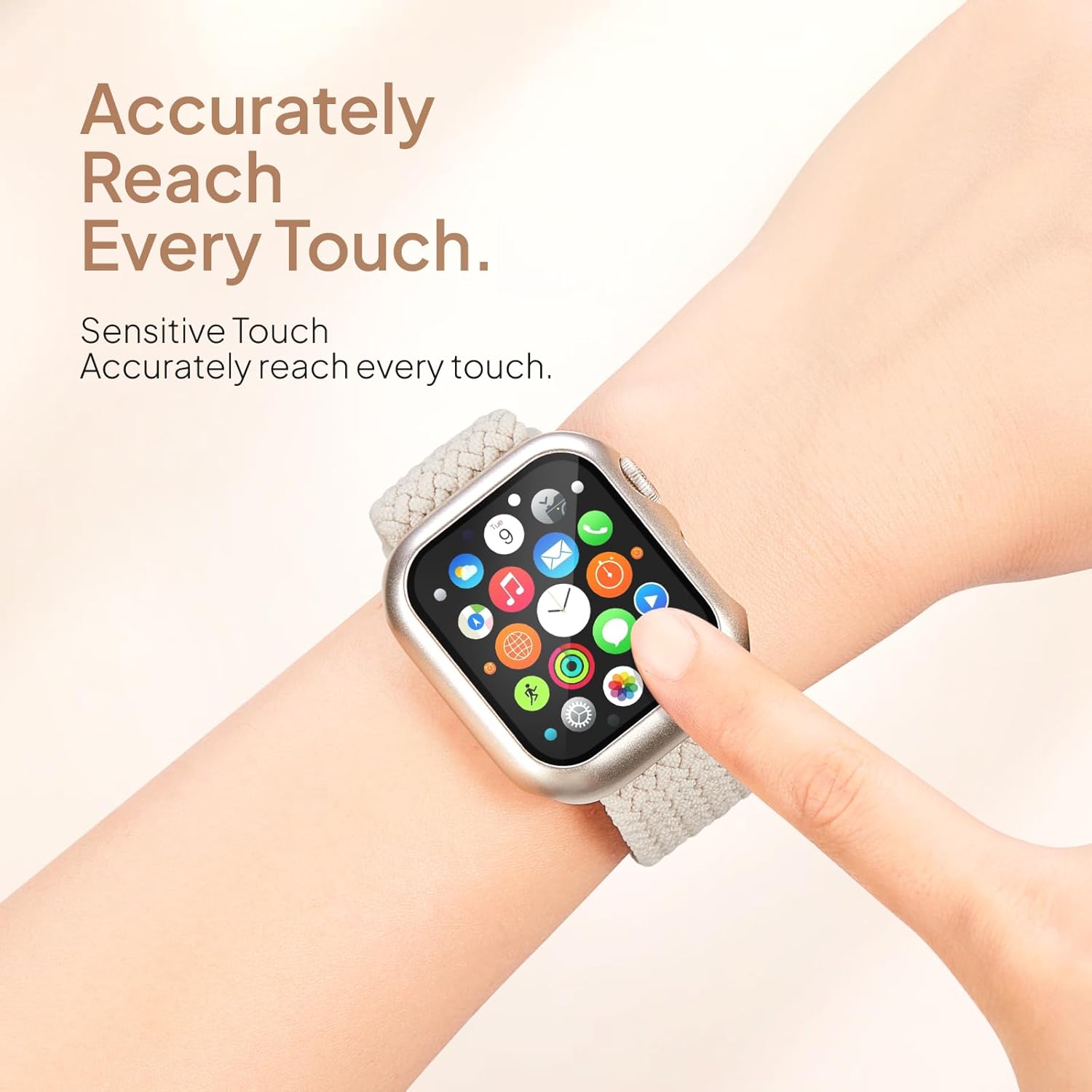 Thumbnail 3 de Raradev 3‑in‑1 braided strap and 9H screen protector for Apple Watch 42mm