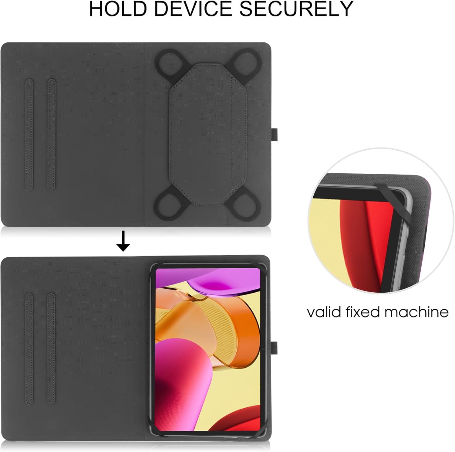 Thumbnail 5 de HGWALP Universal 9–11 inch Tablet Case with Stand and Elastic Band