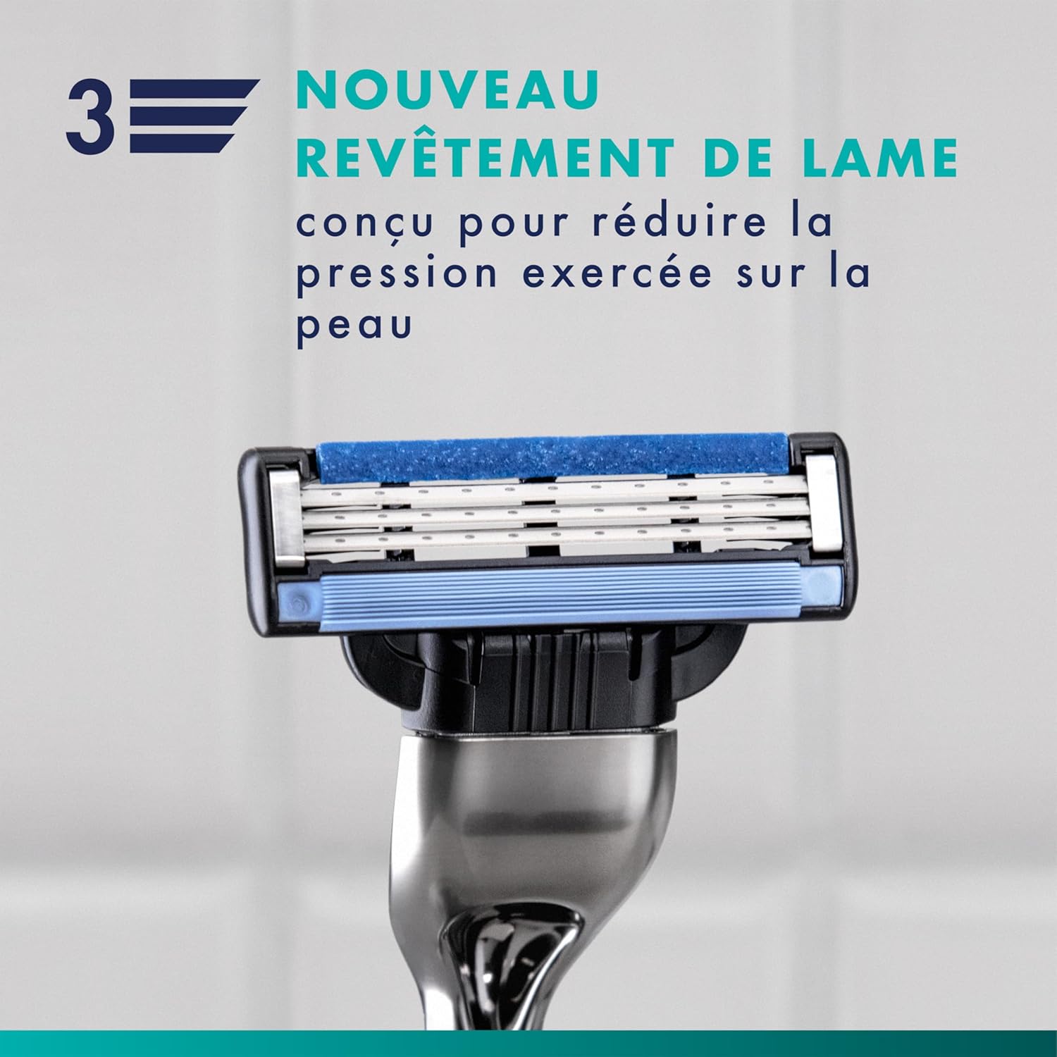Thumbnail 4 de Lot Gillette Mach3 : 15 recharges de lames pour rasoir Homme (avec bande lubrifiante) + porte-clés