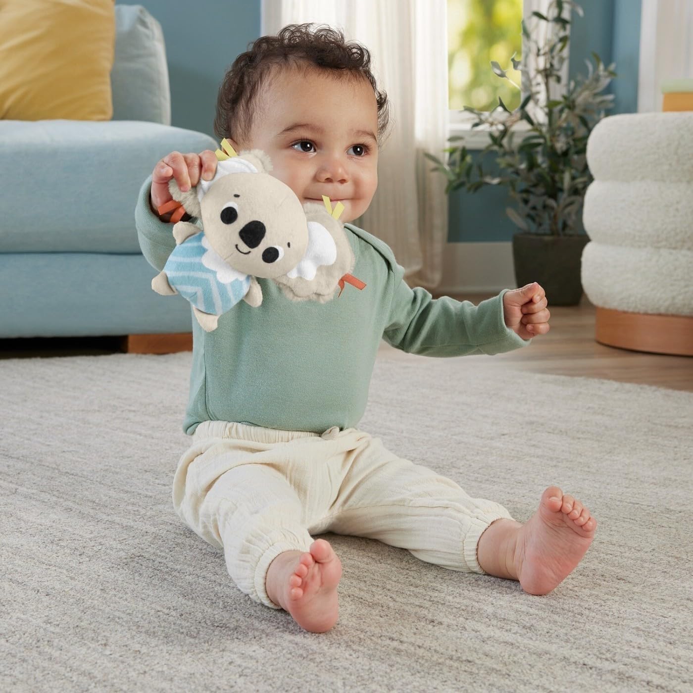 Detalle de Fisher-Price Baby Playmat Simply Senses Newborn Gym with Mobile & Sensory Toys