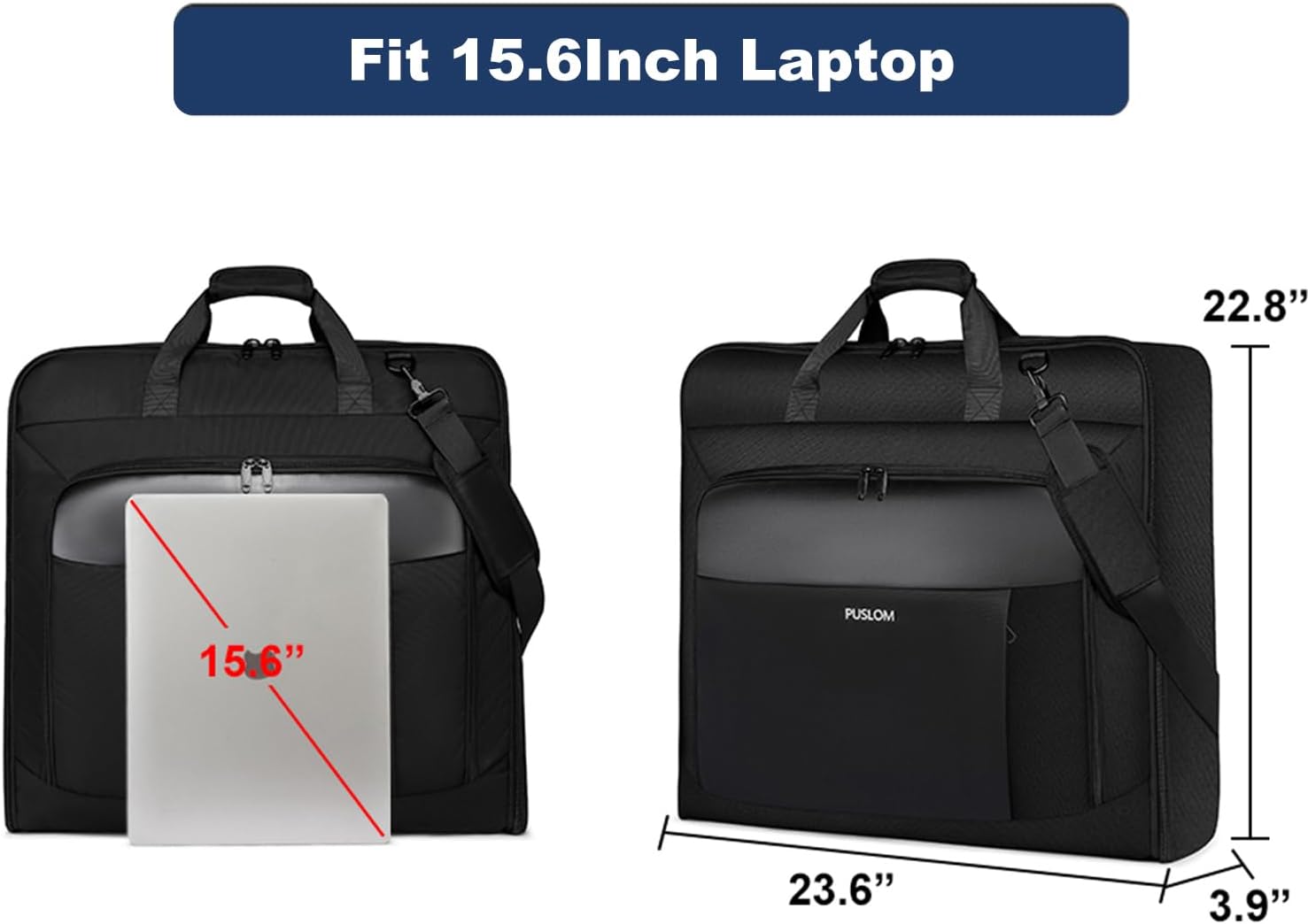 Detalle 1 de PUSLOM 40-inch garment bag for 3 suits