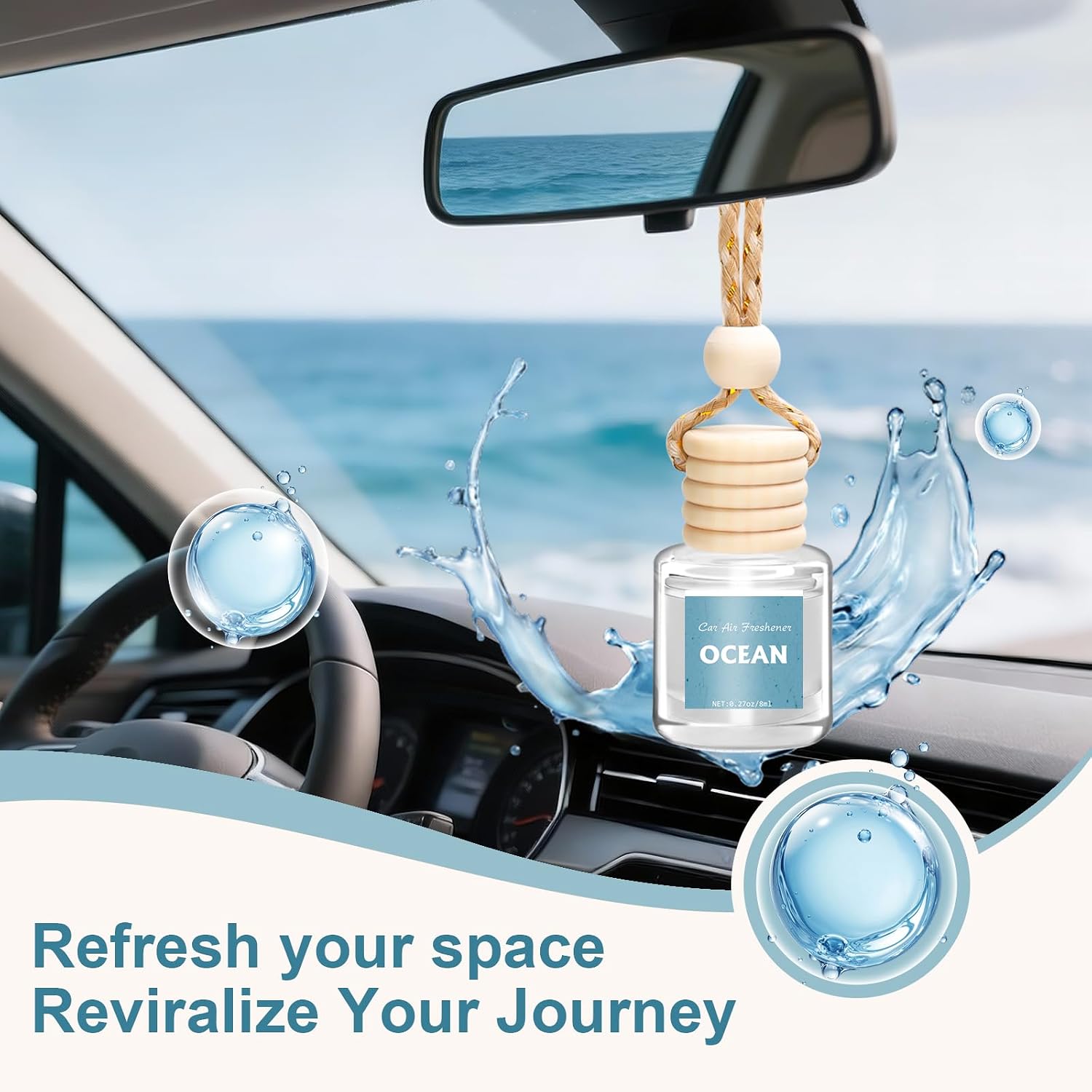 Detalle de AROIC Car Air Freshener 6 Pack – Ocean Scent