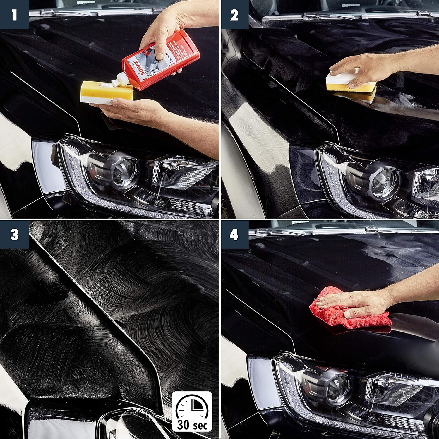 Detalle de SONAX Cire longue durée (500 ml) – cire de Carnauba pour protection durable des laques