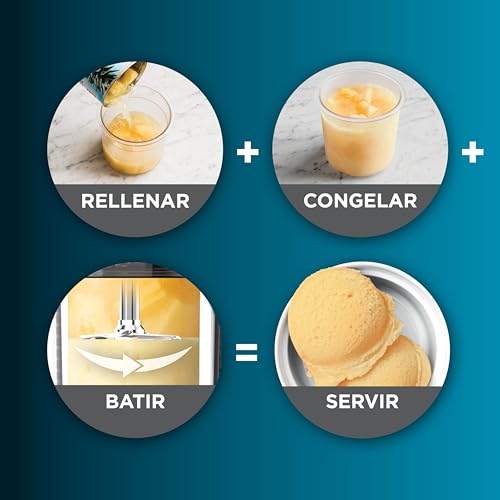 Detalle de Ninja CREAMi NC302EU: heladera multifunción 1,4 L para helados y más, con 2 tarrinas