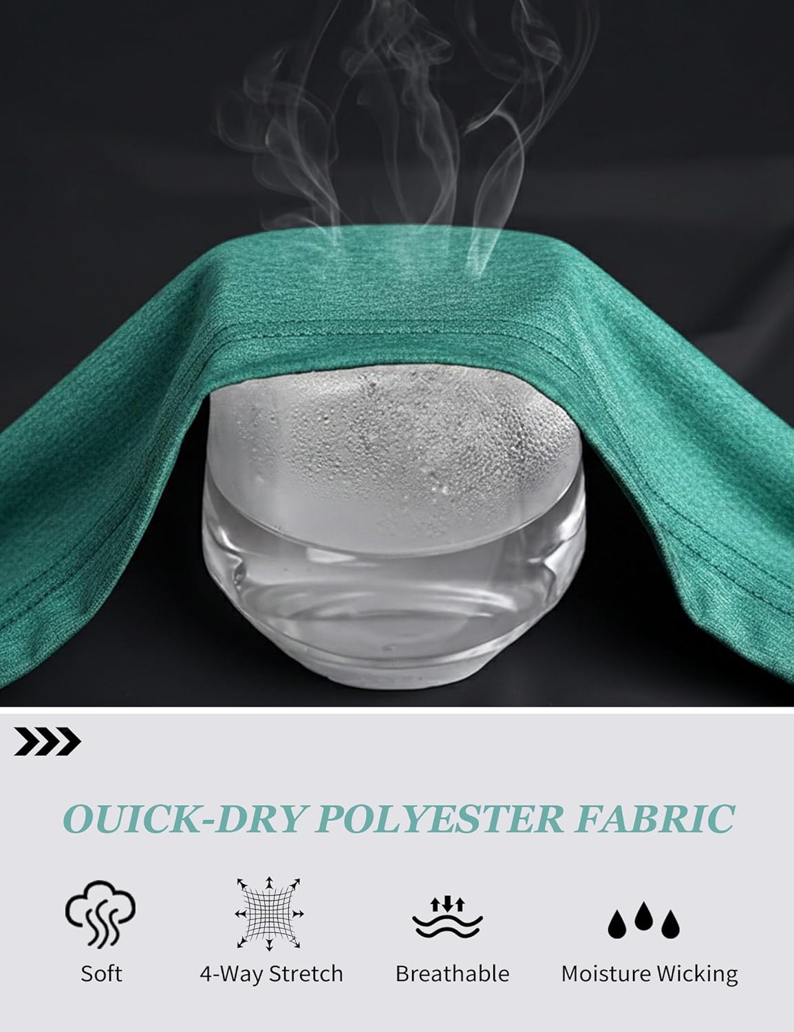 Thumbnail 2 de Wayleb maglietta sportiva uomo traspirante elasticizzata in tessuto tecnico (maniche corte) S-3XL