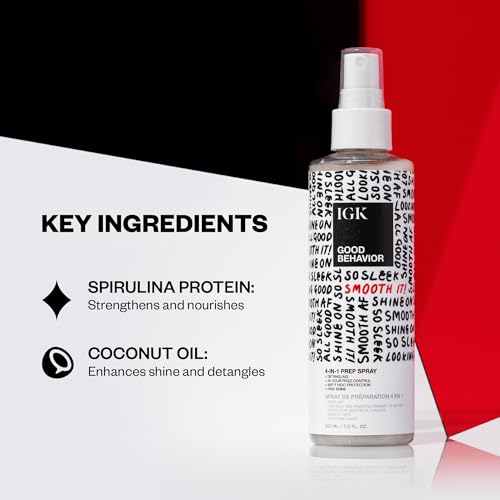 Thumbnail 2 de IGK GOOD BEHAVIOR 4-in-1 Prep Spray: Leave-In, Detangle, and Heat Protect, 7 oz