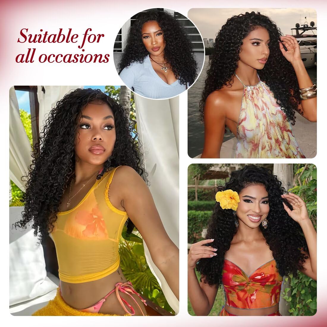 Thumbnail 6 de Miracle Invisible Knots Feather Crochet Hair 18in, 55g—Pre-Looped, Natural Wave