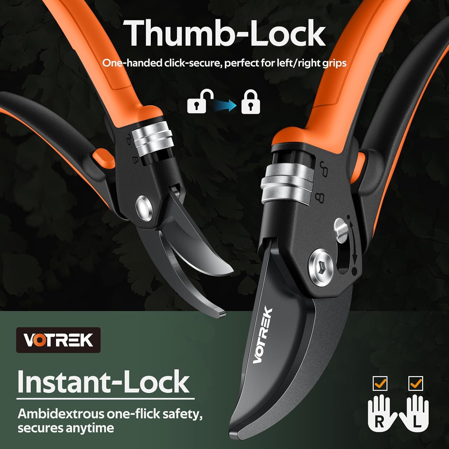 Detalle de VOTREK 8.5" Bypass Secateurs for Weak Hands ✂