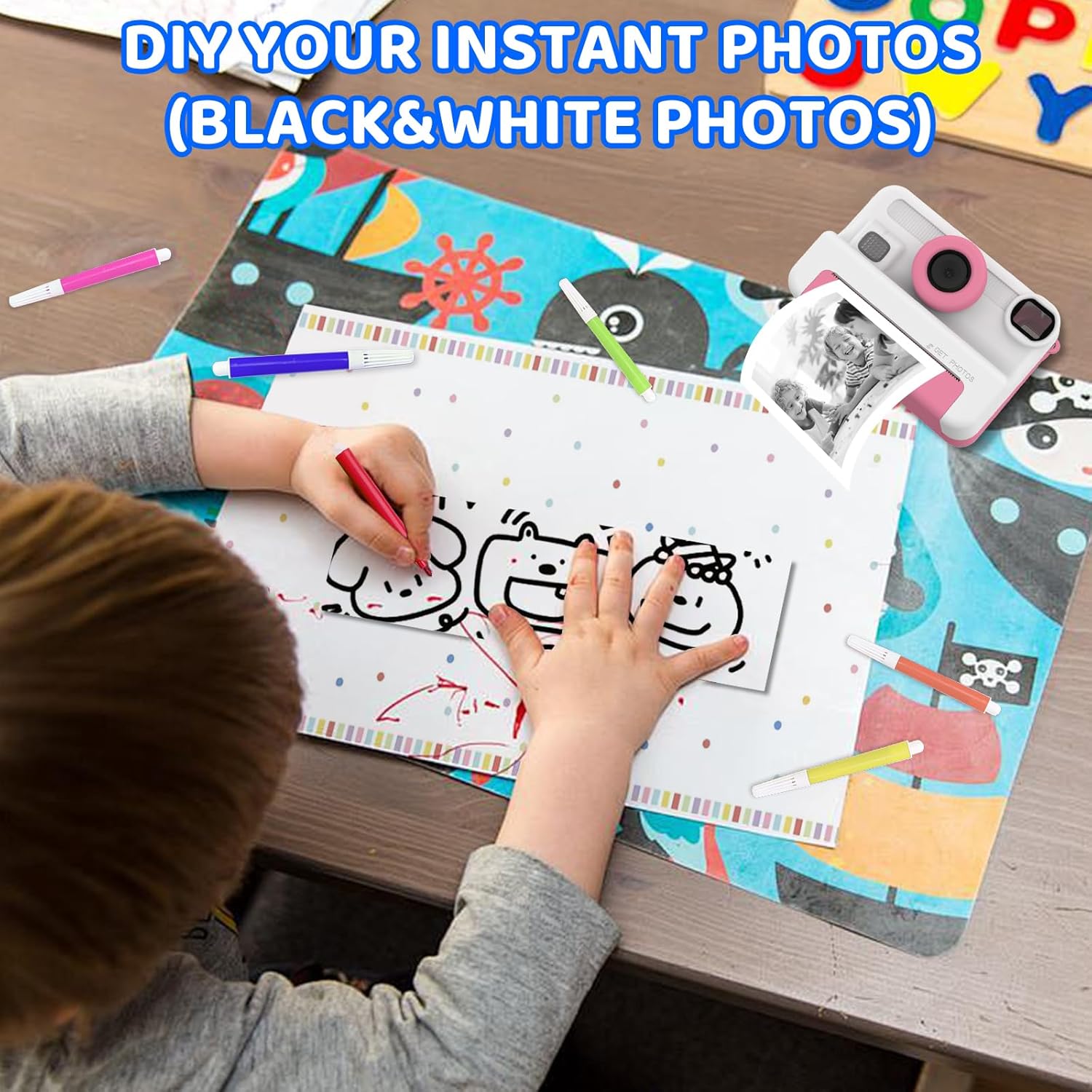 Detalle 1 de Macchina fotografica istantanea per bambini 1080P