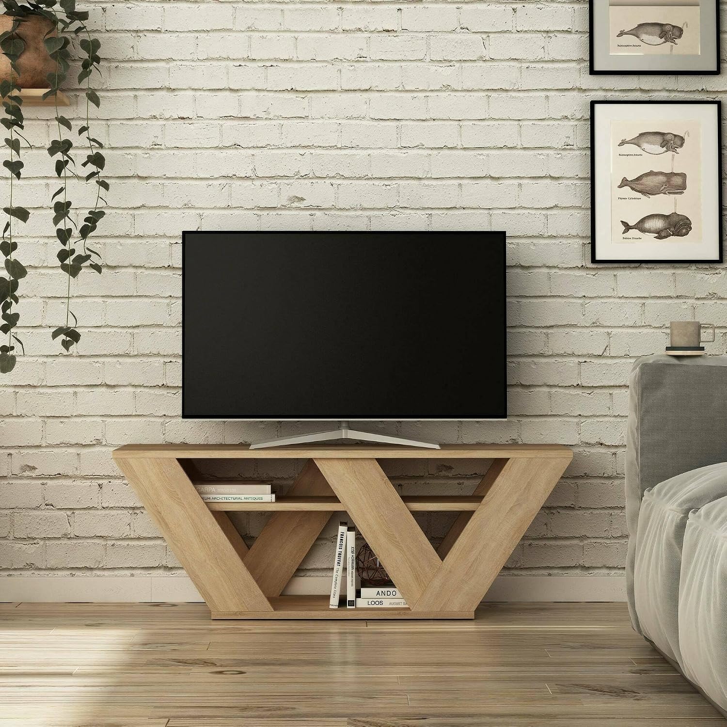 Thumbnail 4 de Dmora Pegasus Mobile porta TV 110x30x40 Quercia