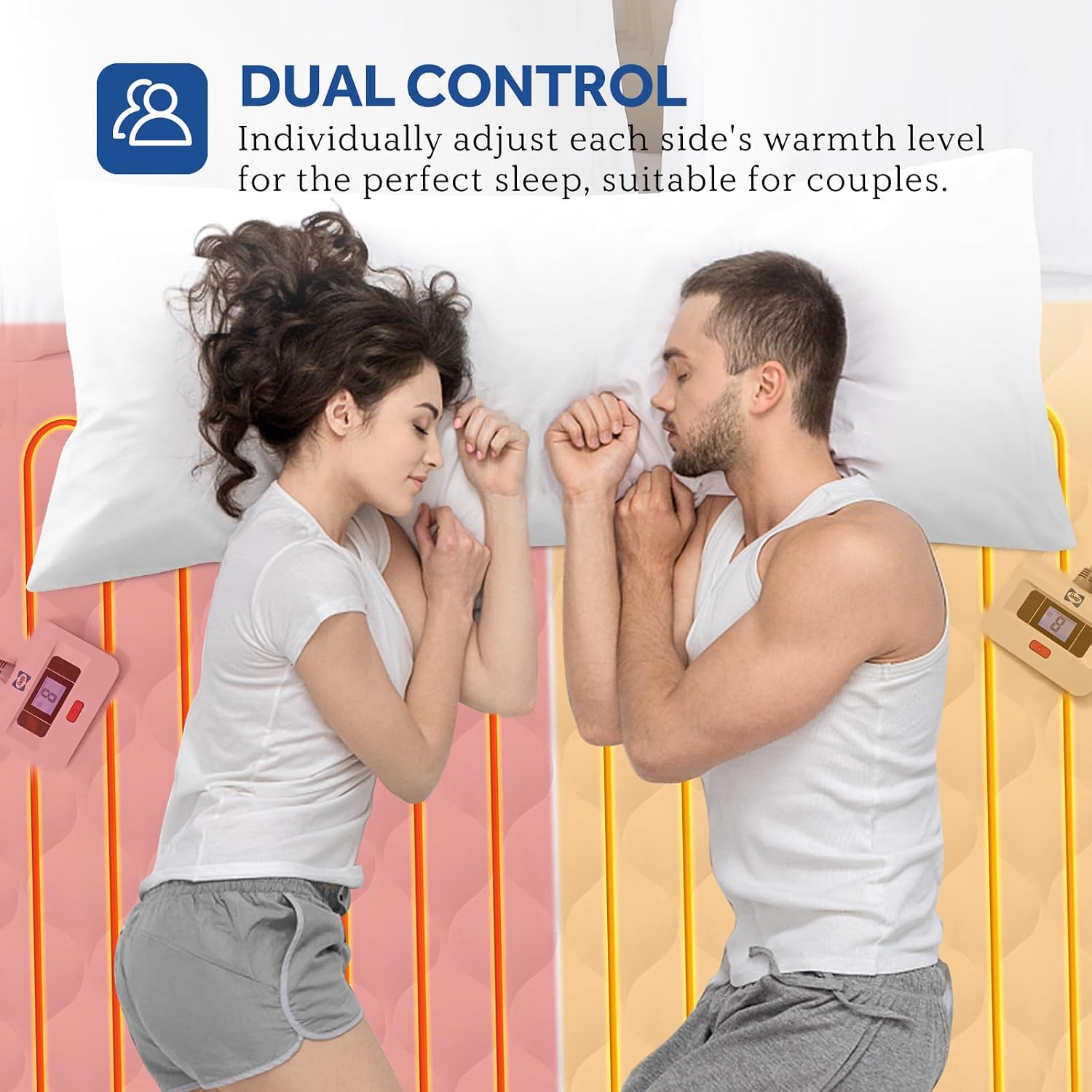 Detalle de Sealy Queen Heated Mattress Pad, Quilted Polyester, 10 Heat Settings, Auto-Off
