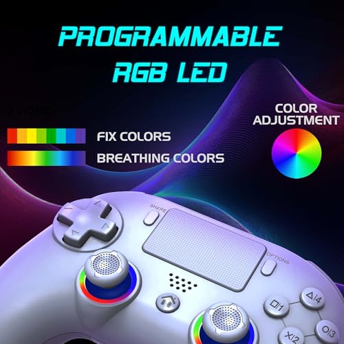 Thumbnail 5 de Subsonic - Mando Inalámbrico para PS5 con Paletas y LED Programables, Vibración y Función Táctil - Mando PS5 Blanco