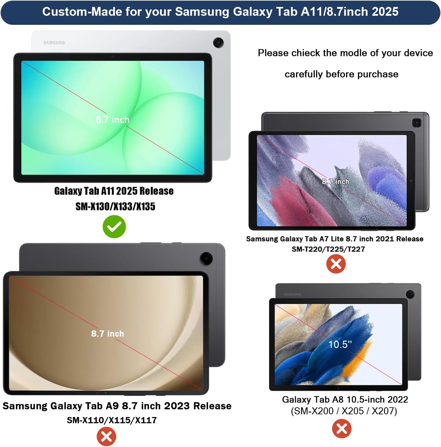 Thumbnail 1 de Samsung Tab A11 8.7 case for 2025