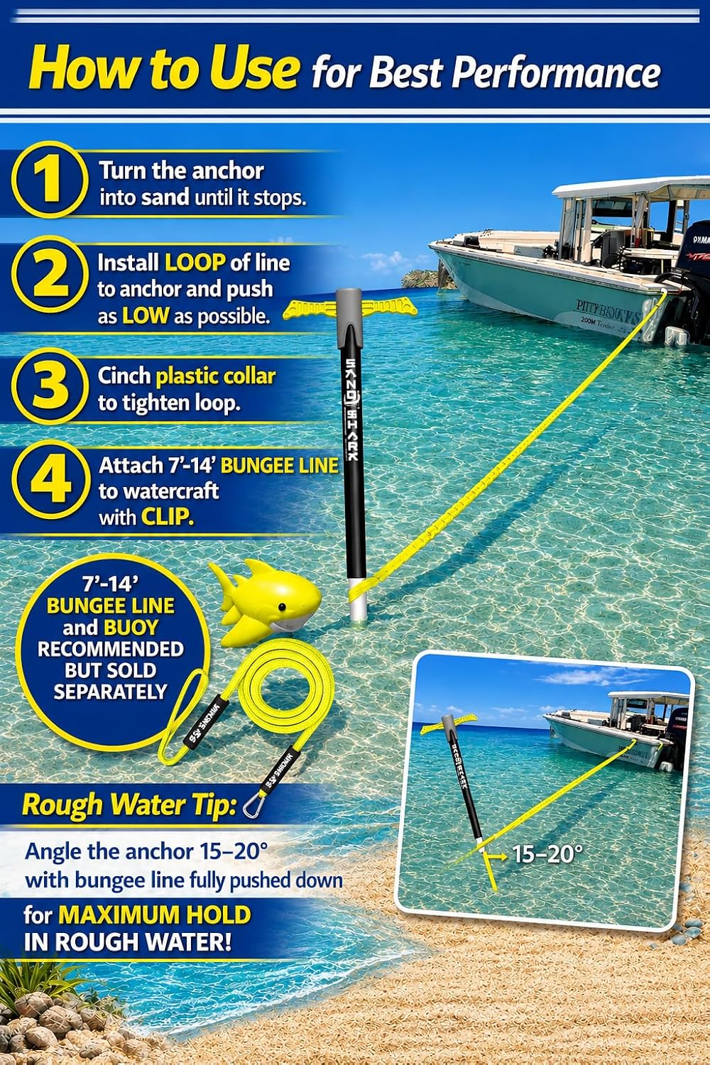 Thumbnail 6 de SandShark Supersport 3.0 Shallow Water Anchor for PWC & Pontoon Boats