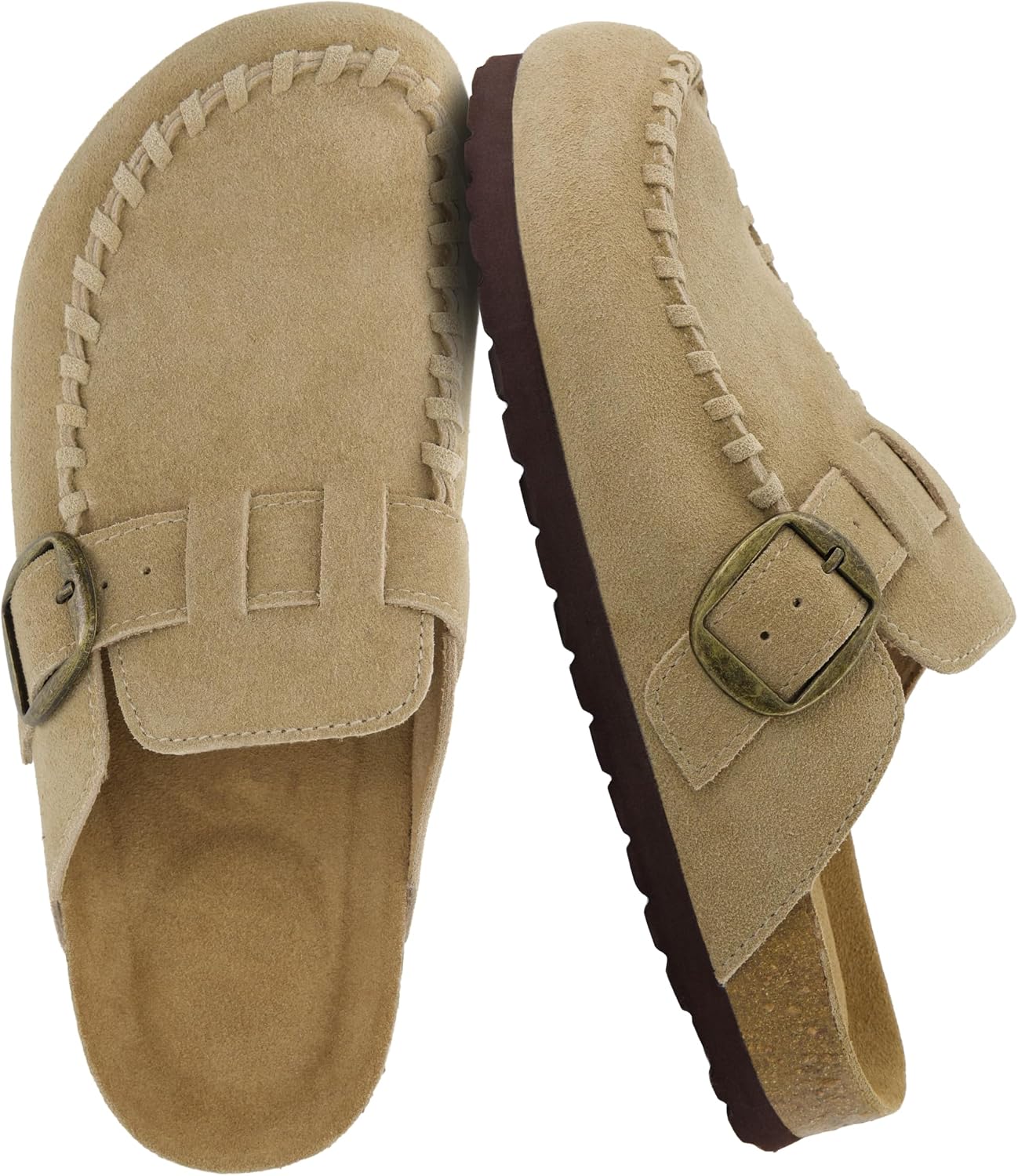 Detalle de CUSHIONAIRE Canoe Suede Clogs 🚣