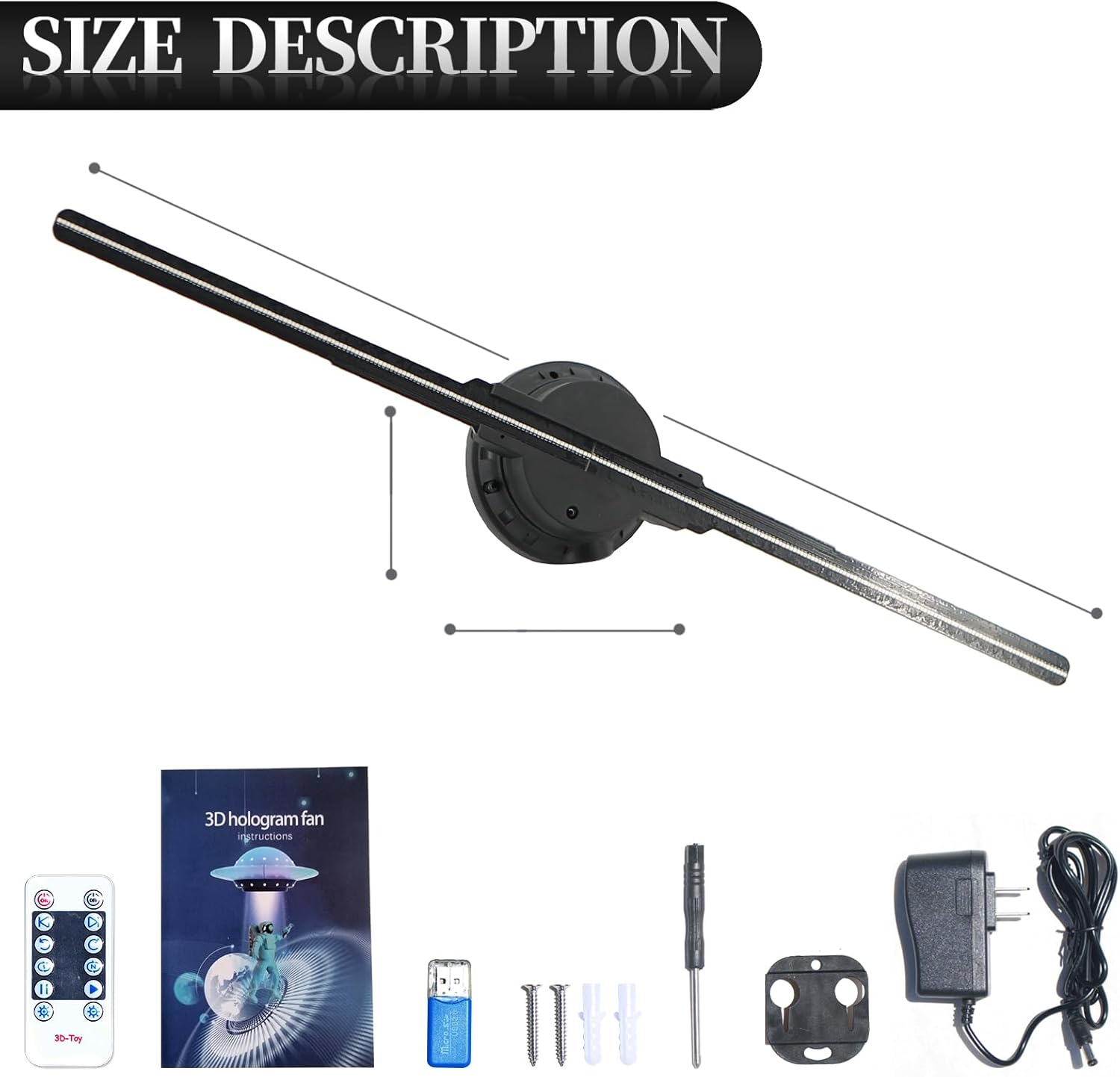 Thumbnail 2 de Missyou MS50D2 19.7-inch hologram fan for displays