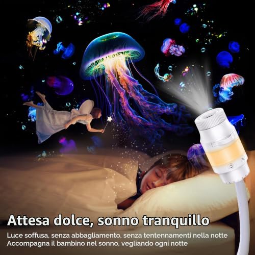 Detalle 2 de LocLynx Proiettore stelle da soffitto 2 in 1 con 13 pellicole e luce notturna