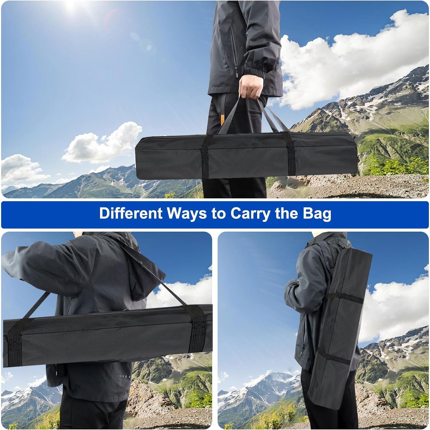 Detalle de Lichtständer Tragetasche 100×20 cm – Stativtasche mit Kordelzug und Tragegriff