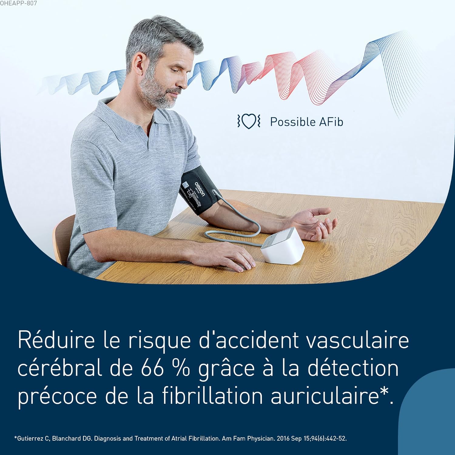 Detalle 2 de OMRON X4 Connect AFib tensiomètre 60 mesures 🩺