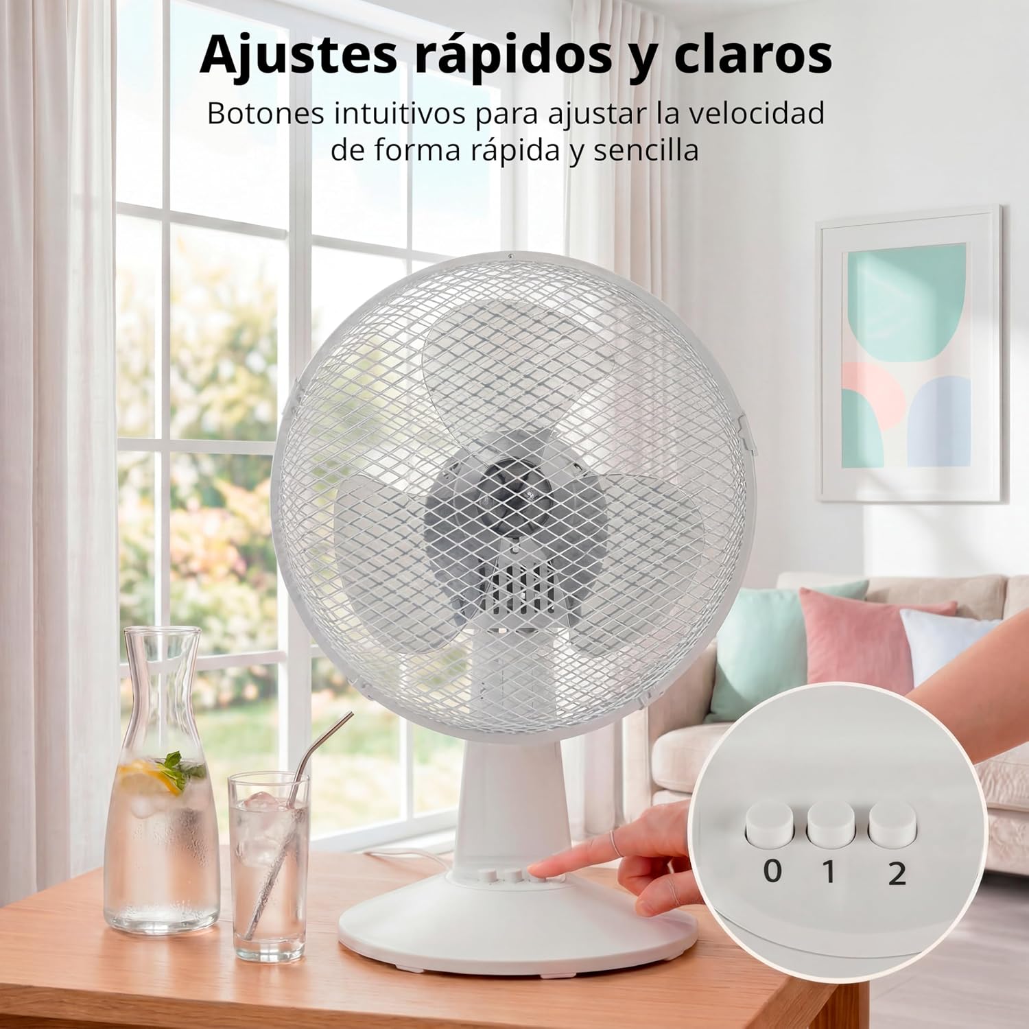 Thumbnail 3 de Comfee' Ventilador de Mesa Silencioso 23 cm 🌬️ Ligero y Oscilante