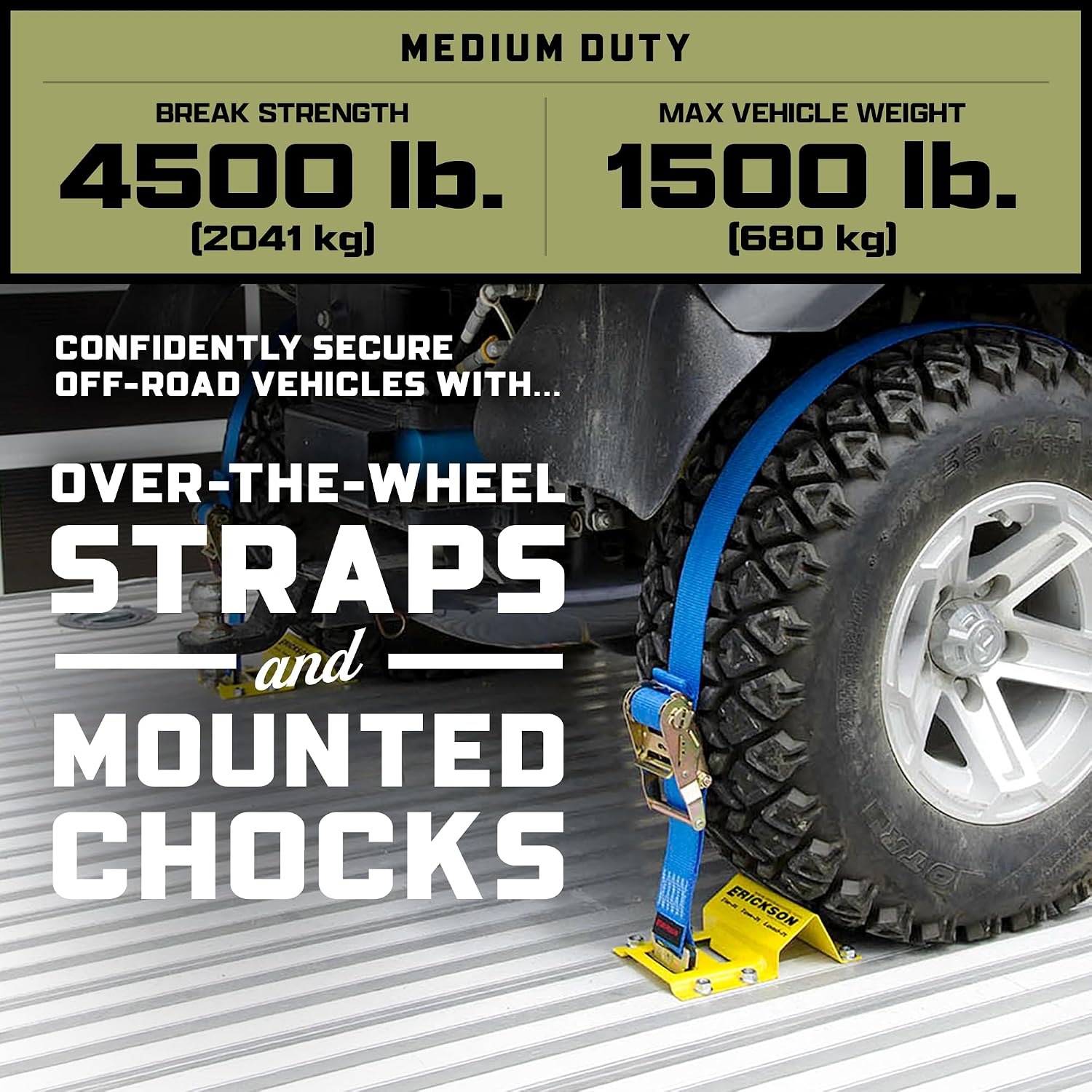 Detalle 2 de Erickson 09160 Wheel Chock Tie-Down Kit for ATV and off-road vehicles