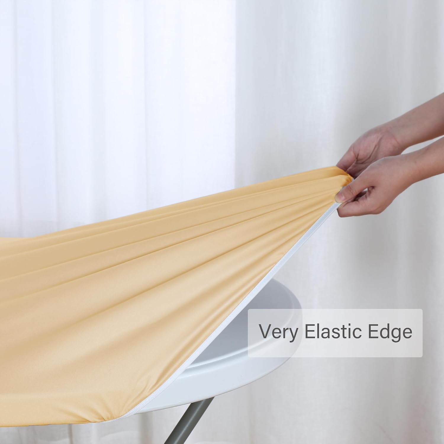 Thumbnail 6 de Obstal Fitted Round Tablecloth, 40–44 in, Stretch, Reversible and Water-Resistant
