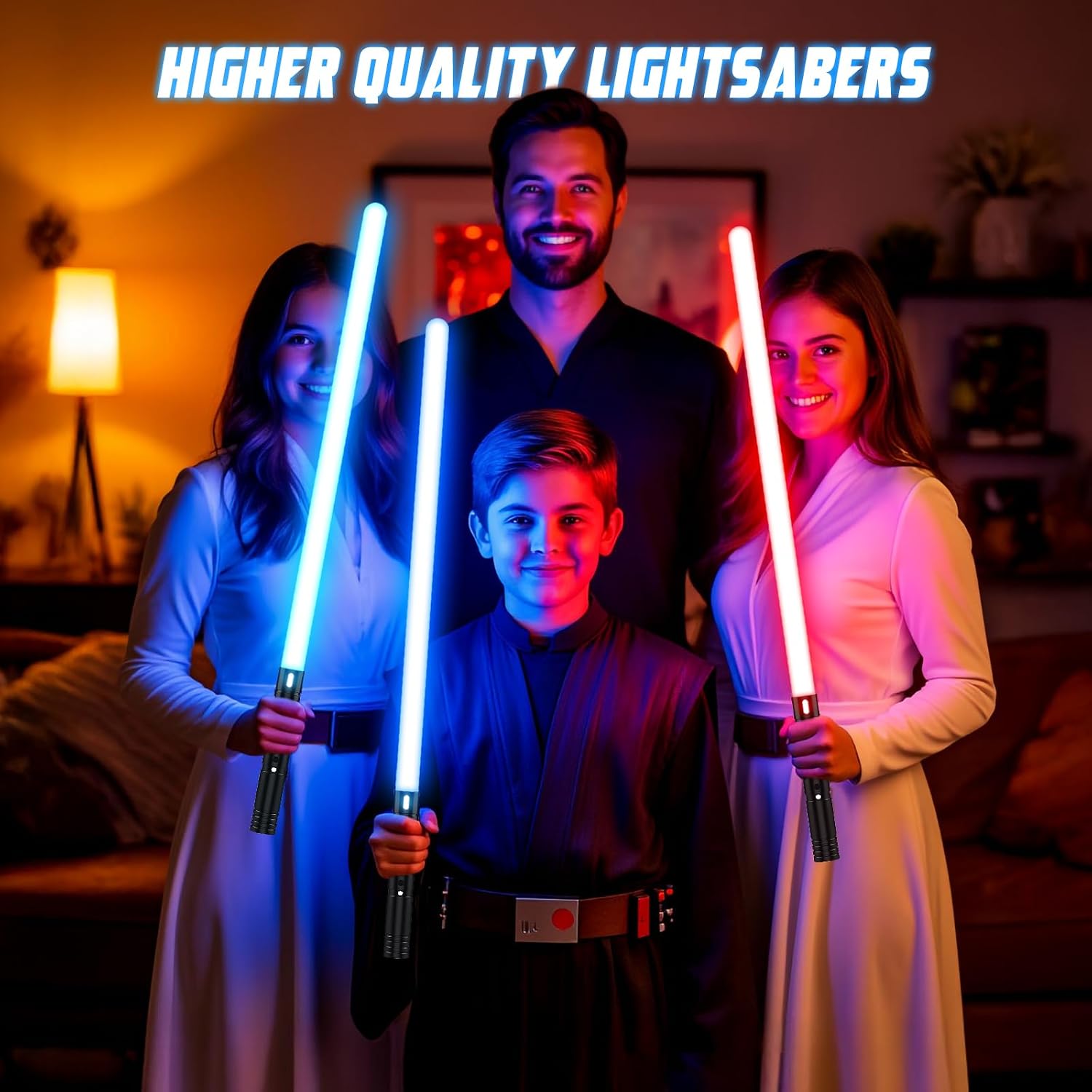 Thumbnail 6 de Ljussabel 60 cm med 15 RGB-färger, ljudeffekter och metallhandtag