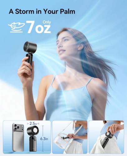 Thumbnail 7 de KIMMOO Handheld Portable Turbo Fan with Ice Cooler