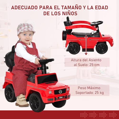 Detalle 2 de HOMCOM Correpasillos Mercedes G350 para Niños 🚗 1-3 Años