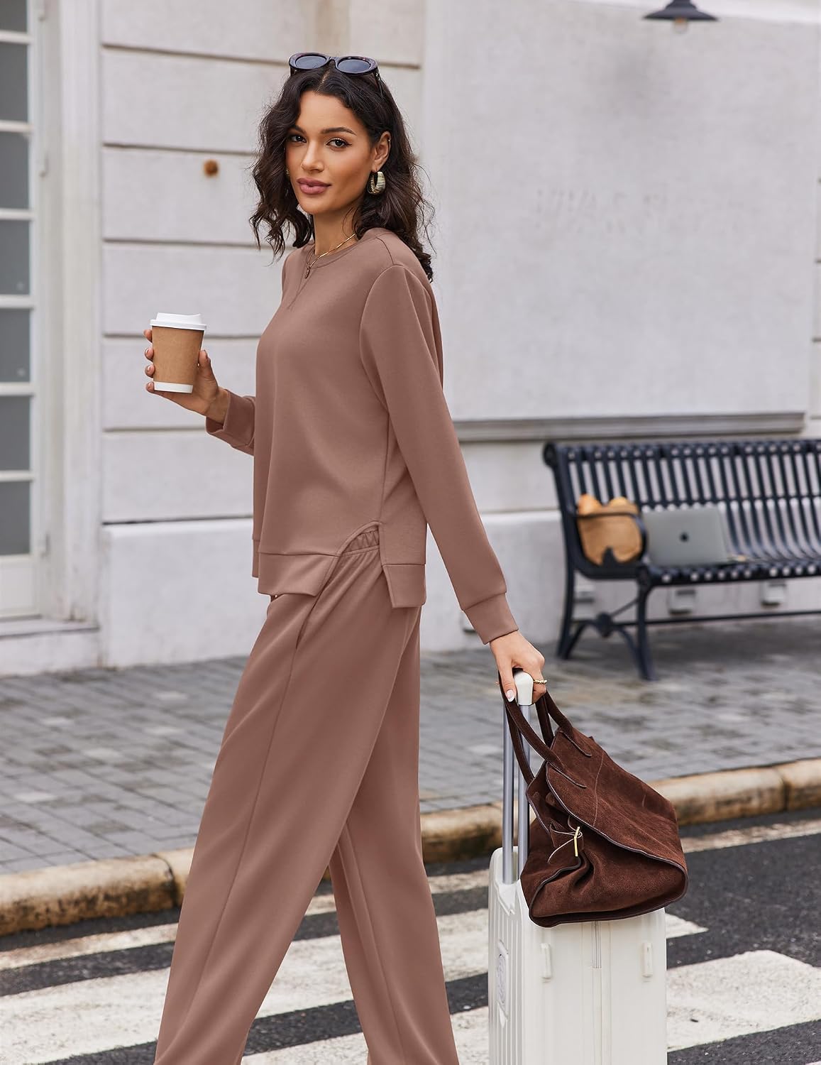 Detalle 2 de Ekouaer Women's Two-Piece Lounge Set