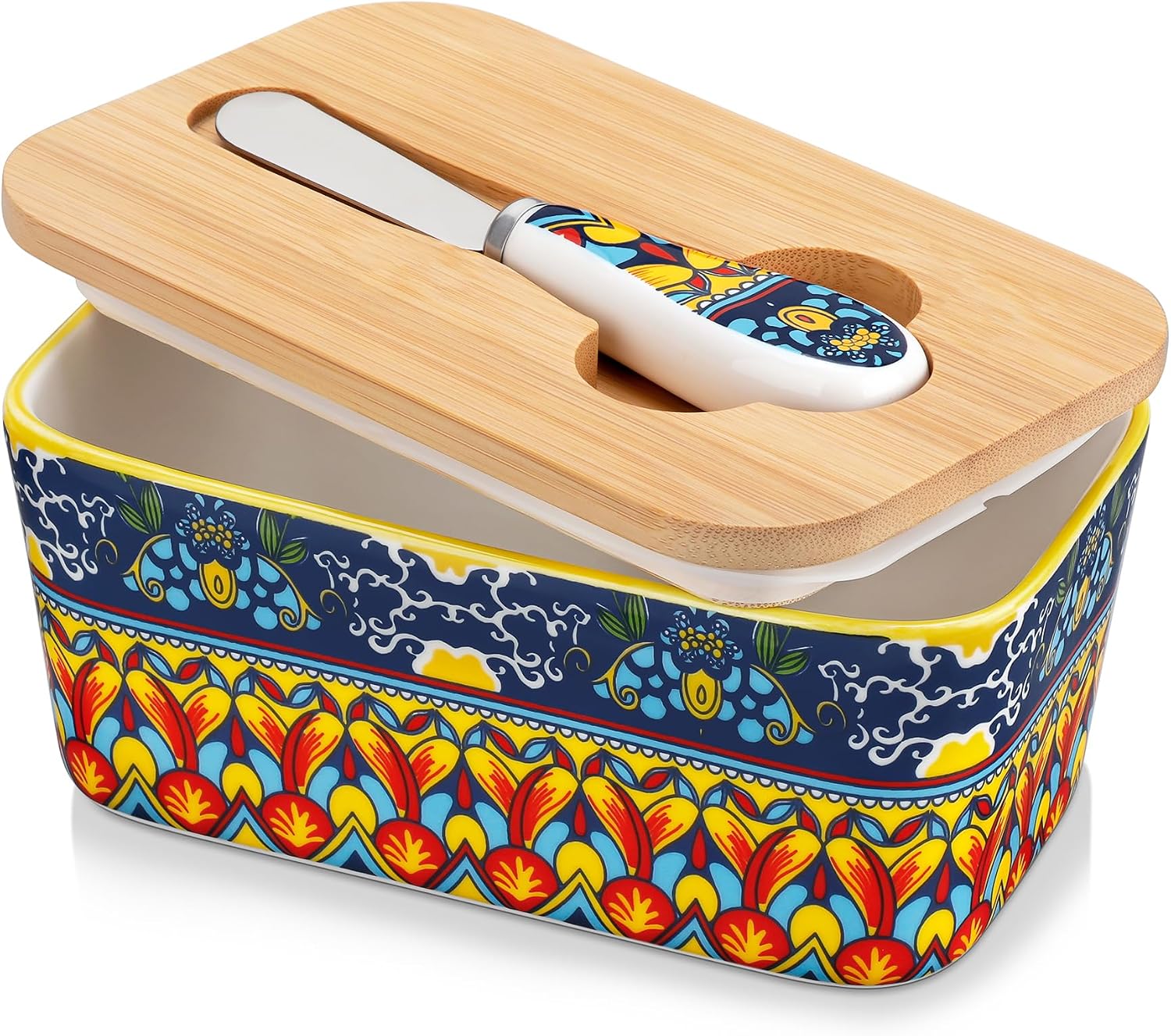 Detalle de vancasso Ceramic Butter Dish, 6.5-Inch