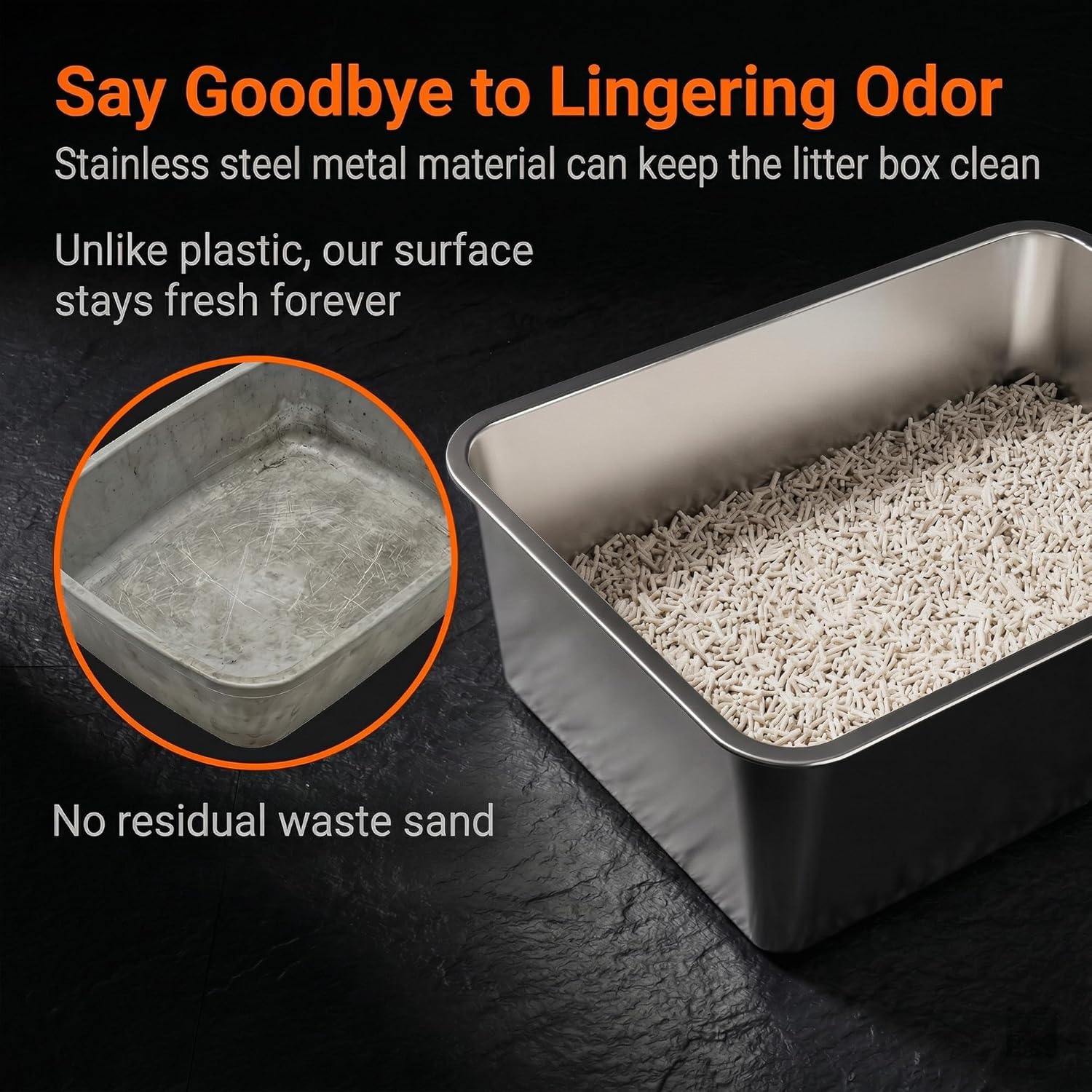 Thumbnail 2 de Suhaco Stainless Steel Litter Box 60x40cm