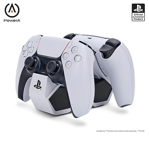 Detalle de PowerA Cargador Rápido Dual para 2 mandos DualSense (PS5) – Estación de carga doble