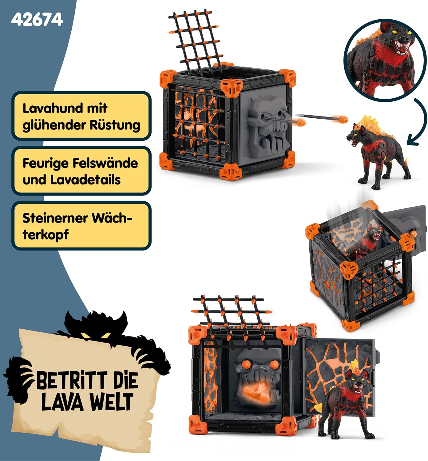 Detalle 2 de Schleich Eldrador Creatures Battle CAVE Lavahyäne 42674